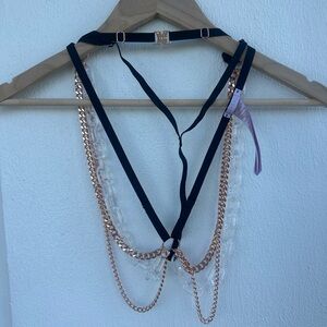 Savage X Fenty Black and Gold Chain Accessory